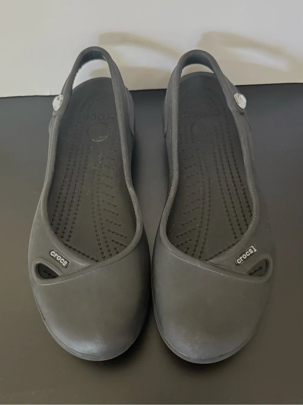 Crocs Women’s Sz 8 Diamond Embellished Ballerina Slingback Loafers